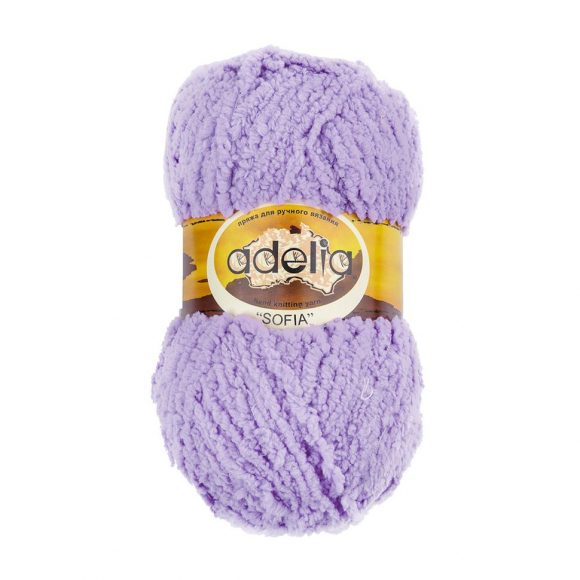Пряжа ADELIA SOFIA (100% полиэстер) 10х50г/90м цв.40 св.сиреневый