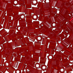 Бисер Япония "TOHO" 11/0  HEXAGON №2  2.2 мм 5 х 5 г №0005D бордовый