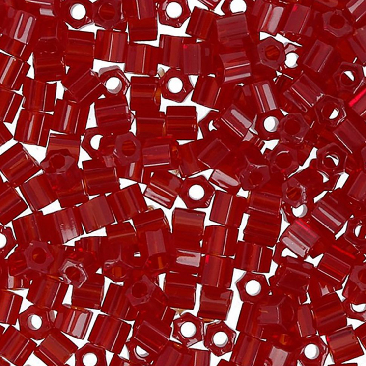 Бисер Япония "TOHO" 11/0  HEXAGON №2  2.2 мм 5 х 5 г №0005D бордовый