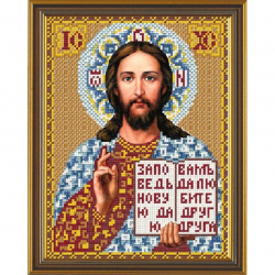Набор для вышивания бисером НОВА СЛОБОДА арт.С9034 Господь Иисус Христос 18х23 см