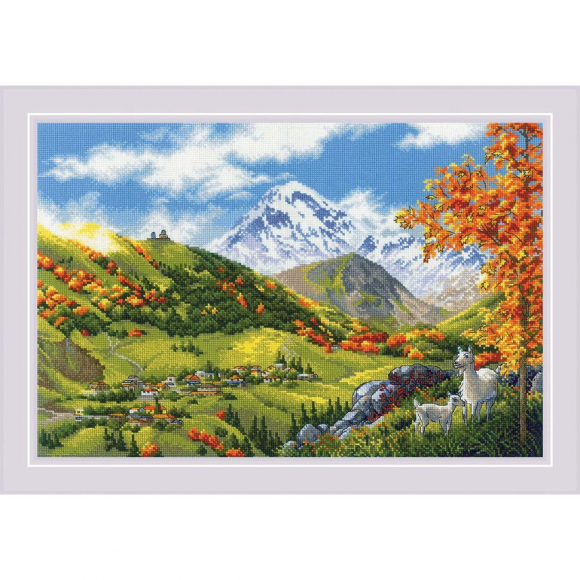 Набор для вышивания РИОЛИС арт.2072 Горная деревня 60х40 см Набор для вышивания РИОЛИС арт.2072 Горная деревня 60х40 см