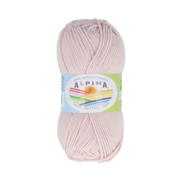 Пряжа ALPINA MISTY (70% хлопок, 30% шерсть) 10х50 г/105м цв.07 бл.розовый
