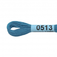 Нитки для вышивания Gamma мулине (0207-0819) 100% хлопок 24 x 8 м цв.0513 синий