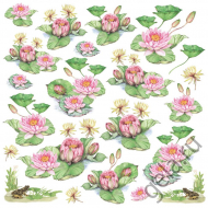 27338_Салфетка рисовая "Лотос"