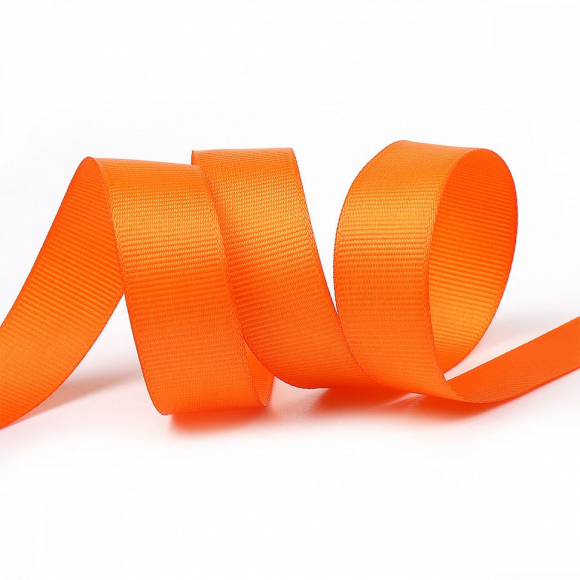 Лента Ideal репсовая в рубчик шир.20мм цв. 751 ярк.оранжевый уп.27,42м