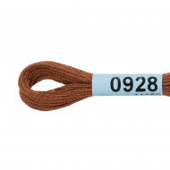 Нитки для вышивания Gamma мулине (0820-3070) 100% хлопок 24 x 8 м цв.0928 коричневый