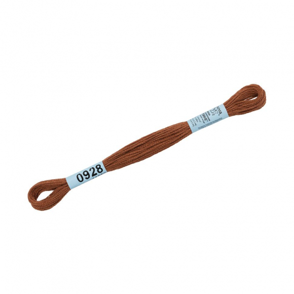 Нитки для вышивания Gamma мулине (0820-3070) 100% хлопок 24 x 8 м цв.0928 коричневый