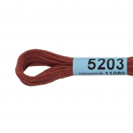 Нитки для вышивания Gamma мулине (3173-6115) 100% хлопок 24 x 8 м цв.5203 коричнево-красный