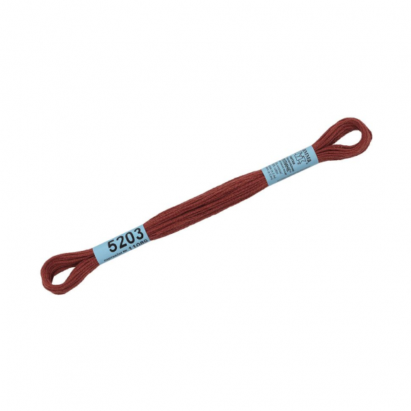 Нитки для вышивания Gamma мулине (3173-6115) 100% хлопок 24 x 8 м цв.5203 коричнево-красный