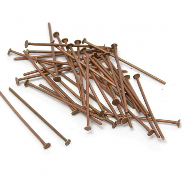 Пины с шляпкой арт.TBY.PIN2.02 26 мм цв.медь уп.500г