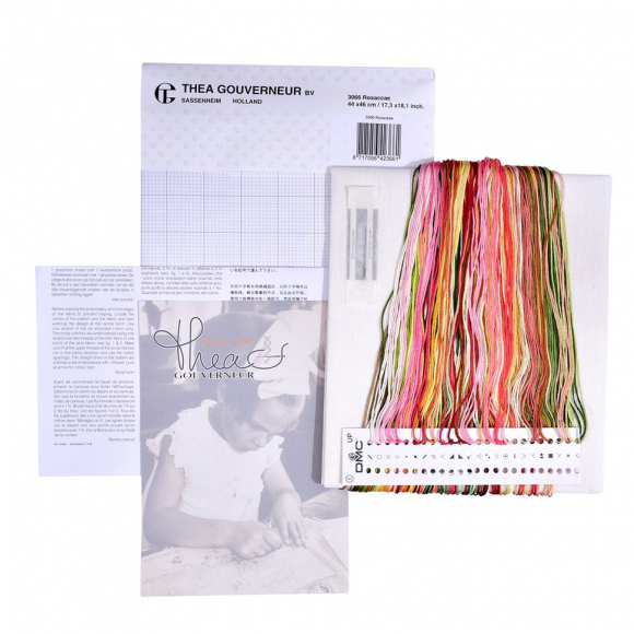 37593_Набор для вышивания "Группа цветов розы", канва лён 32 ct 37593_Набор для вышивания "Группа цветов розы", канва лён 32 ct