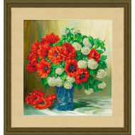Набор для вышивания бисером GALLA COLLECTION арт.Л 339 Маки 37х40 см