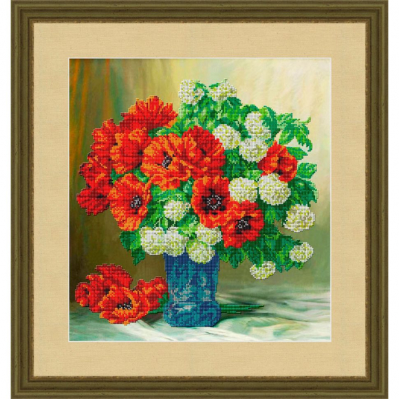 Набор для вышивания бисером GALLA COLLECTION арт.Л 339 Маки 37х40 см
