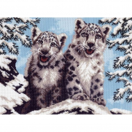 Рисунок на канве МАТРЕНИН ПОСАД арт.37х49 - 0581 Белоснежные барсы