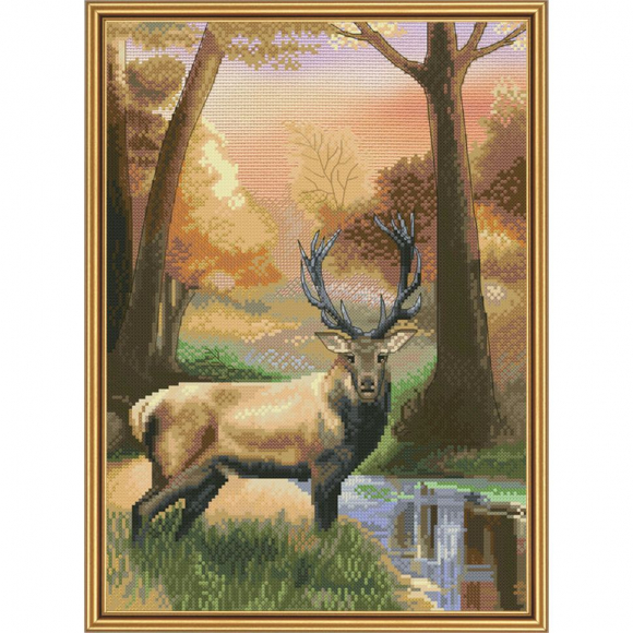 Набор для вышивания мулине НОВА СЛОБОДА арт.СР4218 Хранитель леса 20х28 см