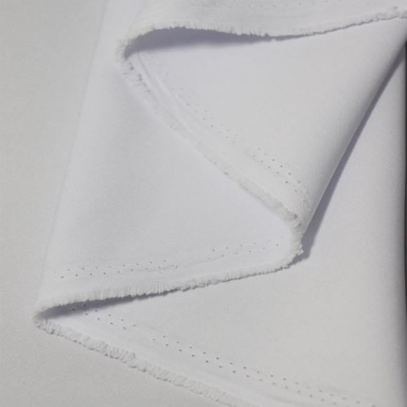 Ткань Габардин 180 г кв.м 100% полиэстер шир.148 см арт.Р.15306.01 цв.01 белый уп.25м