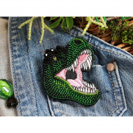 Набор для вышивания KLART арт. 10-504 Брошь. Тираннозавр 5,5х7 см