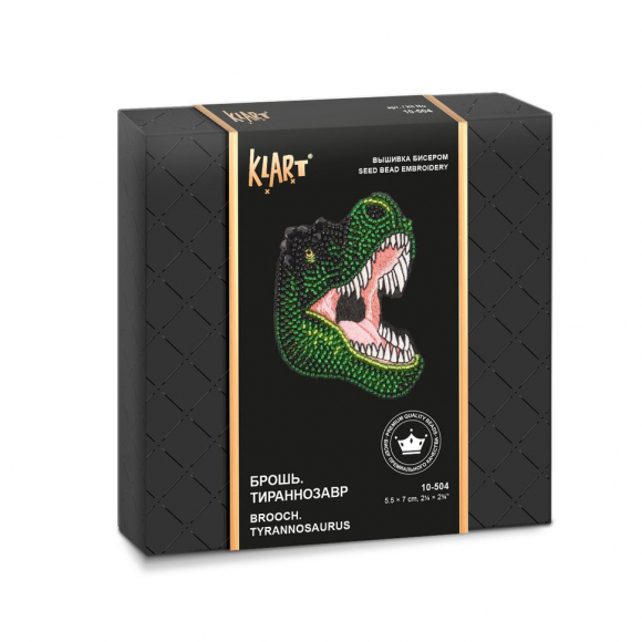 Набор для вышивания KLART арт. 10-504 Брошь. Тираннозавр 5,5х7 см