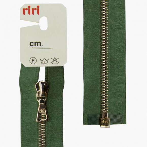 65962_Молния металл, Ni, разъёмная 1 замок, на атласной тесьме, 4 мм, 65 см, цвет 5861, зеленый холодный