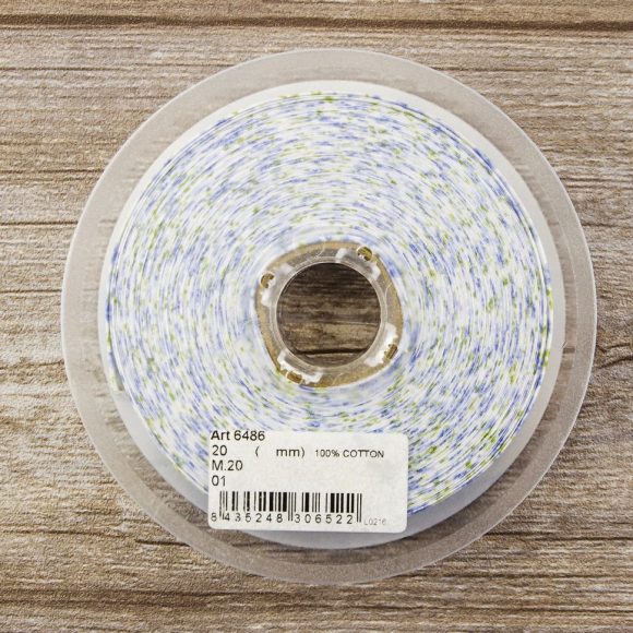 81418_Косая бейка с рисунком SAFISA, арт.6486, 20 мм, 20 м, цвет 01