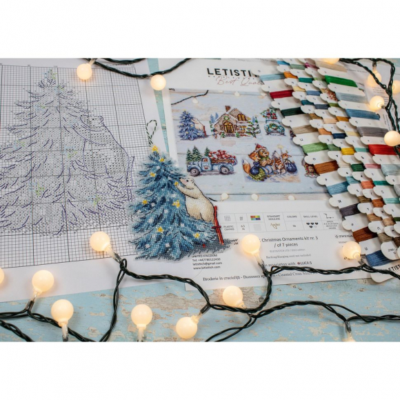 Набор для вышивания LETI арт. L8051 Рождественские украшения 15х15 см Набор для вышивания LETI арт. L8051 Рождественские украшения 15х15 см