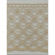 111983_Мерсеризованное хлопковое кружево, 50 мм, цвет темно-бежевый