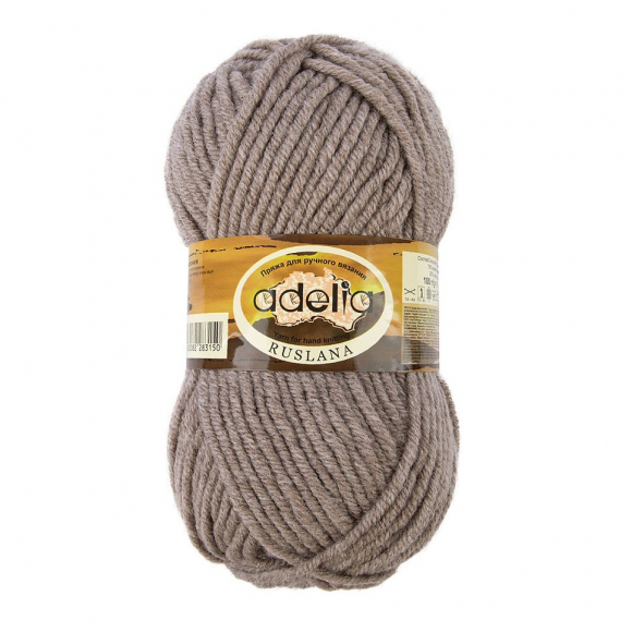 Пряжа ADELIA RUSLANA (75% акрил, 25% шерсть) 5х100г/100м цв.03 бежевый