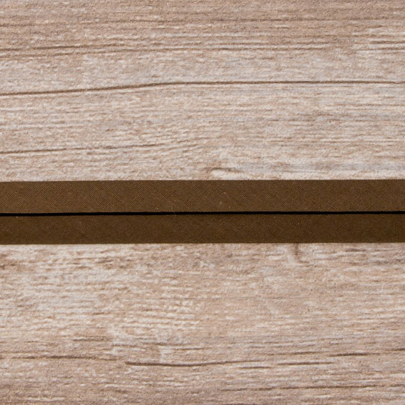 19500_Косая бейка хлопок/полиэстер 20 мм, 25 м, цвет 17, темно-коричневый