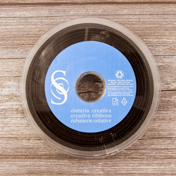 19500_Косая бейка хлопок/полиэстер 20 мм, 25 м, цвет 17, темно-коричневый