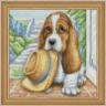 Набор для изготовления картин АЛМАЗНАЯ ЖИВОПИСЬ арт.АЖ.1545 Маленький бассет 20х20 см