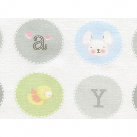 Ткань для пэчворка PEPPY Sweet Dreams Panel 4428 145 г/м? 100% хлопок цв.24456 BLU, CRE1 уп.60х110 см