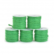 Шнур декоративный Мешковина арт.TBY.JX-11.1 уп.24шт по 10м цв.зеленый
