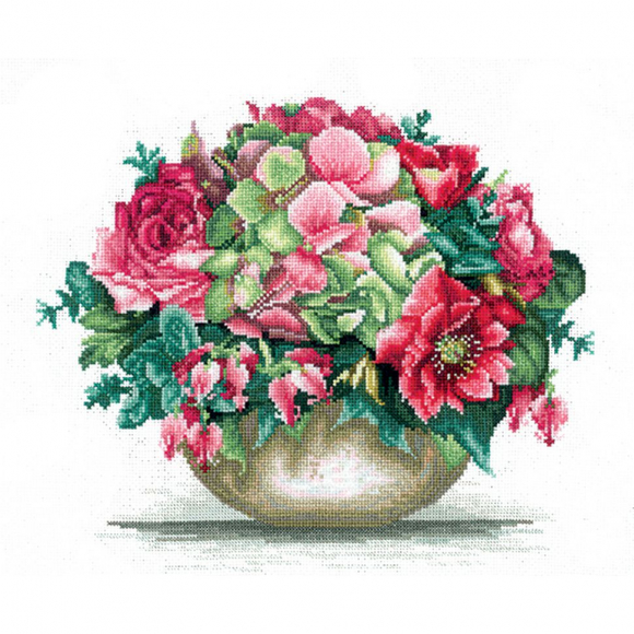 Набор для вышивания СДЕЛАЙ СВОИМИ РУКАМИ арт.Н-23 Нежный букет 26х22 см