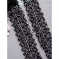 Кружево реснички Kruzhevo 02.26 черный 110мм 3м