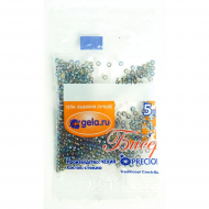 Бисер Preciosa №10, 5 г., цвет №41010 серый радужный прозрачный