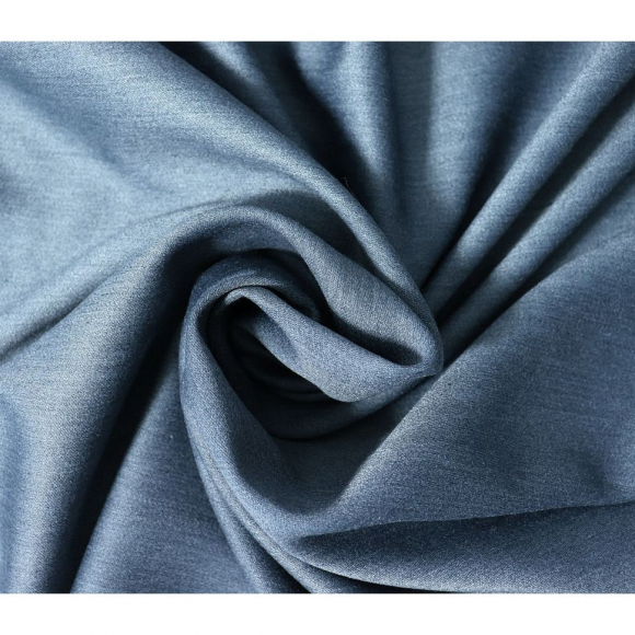 Ткань Меланж стрейч 190 г кв.м 59% вискоза, 38% полиэстер, 3% спандекс шир.150 см арт.Р.11338.07 цв.07 синий уп.25м