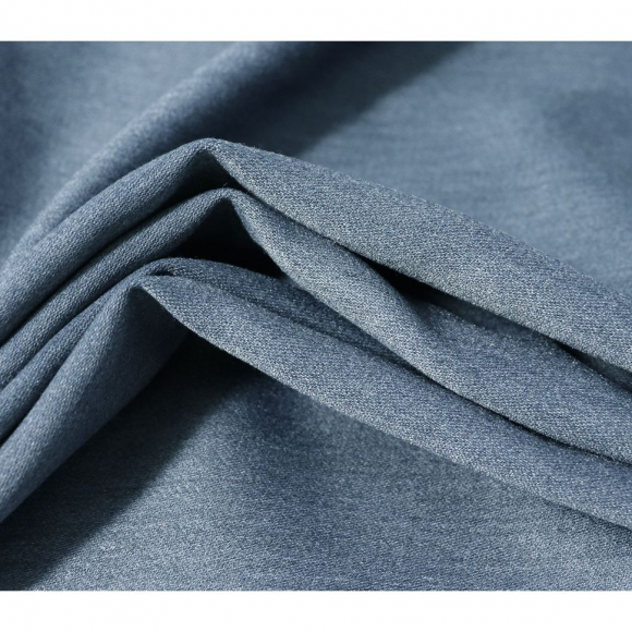 Ткань Меланж стрейч 190 г кв.м 59% вискоза, 38% полиэстер, 3% спандекс шир.150 см арт.Р.11338.07 цв.07 синий уп.25м