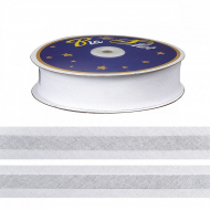 Косая бейка хлопок TBY арт.CB30 шир.30мм цв.F101 белый уп.27,43 м