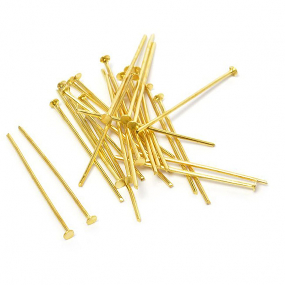 Пины с шляпкой арт.TBY.PIN2.05 26 мм цв.золото уп.500г