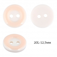 Пуговицы пластик TBY P-991-08 цв.08 молочный 20L-12-13мм, 2 прокола, 50 шт