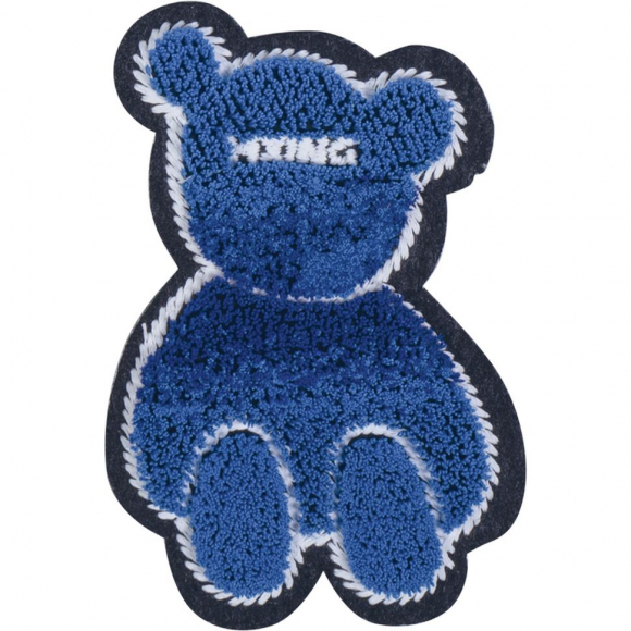 Термоаппликация "Мишка - пушистик, синий"