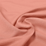 Ткань трикотаж Футер 2х нитка петля с лайкрой 230г пенье 180см пудра 14-1324 уп.6м