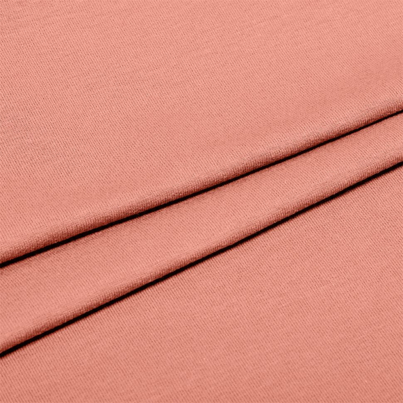 Ткань трикотаж Футер 2х нитка петля с лайкрой 230г пенье 180см пудра 14-1324 уп.6м