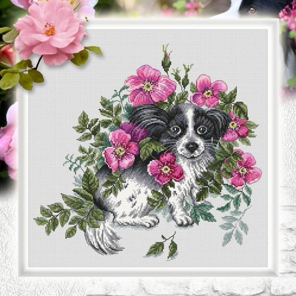 Набор для вышивания РТО арт.CU078 Счастливый щенок 40х40 см Набор для вышивания РТО арт.CU078 Счастливый щенок 40х40 см