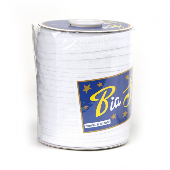 Косая бейка хлопок TBY арт.CB15 шир.15мм цв.F101 белый уп.132 м Косая бейка хлопок TBY арт.CB15 шир.15мм цв.F101 белый уп.132 м