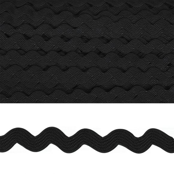 Тесьма декоративная Вьюнчик арт.TBY.64312 шир.5мм цв.F322 черный уп.32,92м