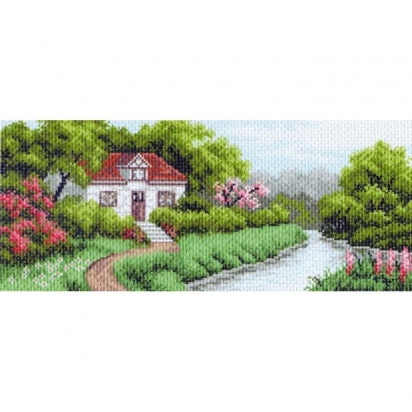 Рисунок на канве МАТРЕНИН ПОСАД арт.24х47 - 1208 Домик в саду Рисунок на канве МАТРЕНИН ПОСАД арт.24х47 - 1208 Домик в саду