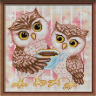 Набор для изготовления картин АЛМАЗНАЯ ЖИВОПИСЬ арт.АЖ.1796 Совята и какао 25х25 см