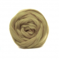 Шерсть для валяния ТРО Гребенная лента (100%полутонкая шерсть) 100г цв.0124 песочный