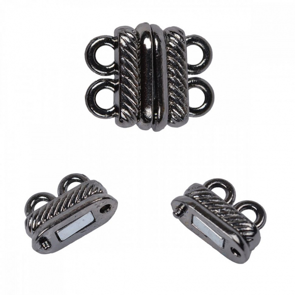 Замок магнитный MAGIC 4 HOBBY для бус арт.MH.111913-3 цв. черный никель 14х19х6 мм уп.10шт Замок магнитный MAGIC 4 HOBBY для бус арт.MH.111913-3 цв. черный никель 14х19х6 мм уп.10шт